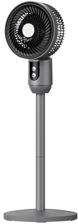 Ventilador De Pedestal - Ventilador Portátil Oscilante De Pie, Con 3 Velocidades, Silencioso A 25 DB, Altura Ajustable, Potente Circulador De Aire Y Temporizador De 12 H Para Dormitorio