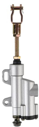 Pompa freno posteriore for moto, pompa freno idraulica a pedale, pompa freno principale, quad, ATV, dune buggy, universale(Silver)