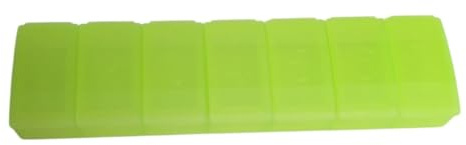 Tupperware Tablettenbox Pillendose klein für unterwegs tragbar Pillenbox kleine Tablettendose für Vitamine Fischöl und Süßstoff (lime)