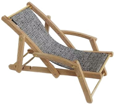 Rrlihjgu Mini-Stuhl, Holzstuhl, Sonnenliege, Tischdekoration, Sonnenliege, dekorative Miniaturen für Regale und Schreibtisch