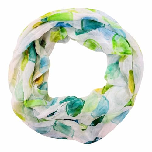 Jeamis cirkel siden loop gradient vår rund halsduk regnbåge unisex sommar lätt halsduk stola prickar, Cirkel 25bb grön, 160 x 48 cm