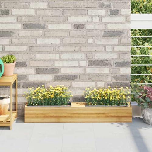 mtlskopl 12 fioriere in robusto PP grigio, 36 x 13,5 x 9,5 cm, per pallet europeo, fioriera da balcone, per interni ed esterni