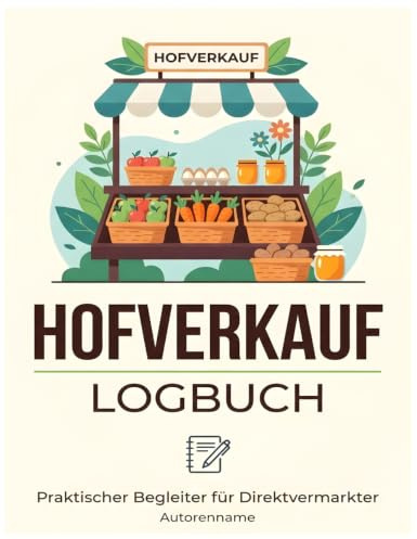 Hofverkauf Logbuch: Landwirtschaft Tagebuch und Marktstand Verkaufsbuch: Verkaufsplaner für Direktvermarkter – Protokoll für Ernteverkauf und regionale Erzeugnisse