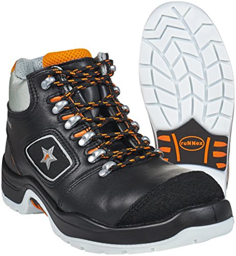 ruNNex Sicherheitsschuhe S3 Arbeitsschuhe mit Alu-Kappe, baugeeignet, 44, schwarz, 5308