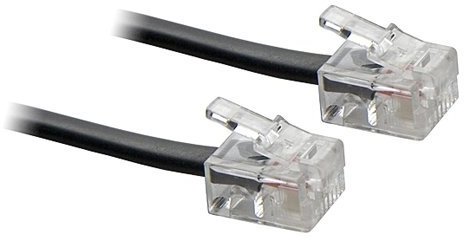 5M 5 Metre Long ADSL Internet Broadband DSL RJ11 to RJ11 Cable Lead - Black