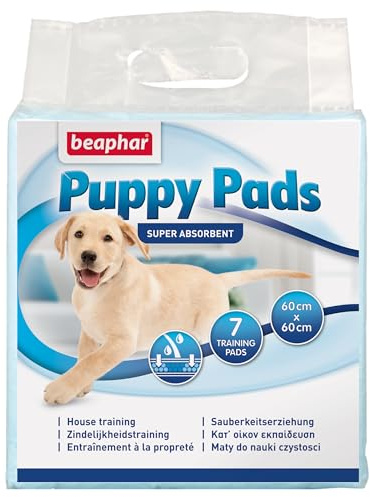 beaphar - Puppy Pads - Für Hunde Und Katzen - Hygienematten - Unterstützt Die Erziehung Zur Stubenreinheit - Extrem Saugfähig - 60x60 cm - 7 Stück - Weiß
