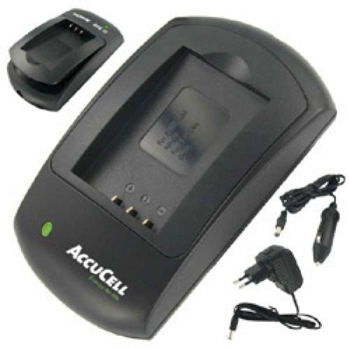 AccuCell Schnell-Ladegerät kompatibel mit Kodak Klic-7005 Akku