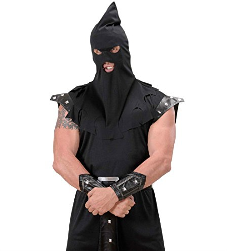 NET TOYS Mittelalter Henker Haube schwarz Maske Henkerhaube Vollstrecker Maske Henkermaske Henkersmaske Faschink Karneval
