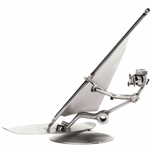 STEEMO Schraubenmännchen Windsurfen Surfbrett Geschenk Metall-Deko 21x10x22 cm