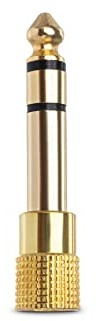 Hosa GHP-105 3.5 Millimeters TRS Female to 1/4 Inches TRS Male Headphone Adapter