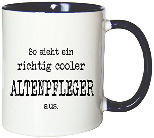 Mister Merchandise Kaffeetasse Becher So Sieht EIN richtig Cooler Altenpfleger