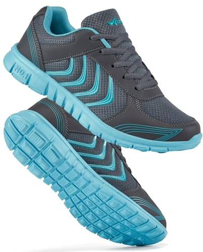 DUOYANGJIASHA Womens Sneakers Walking Shoes Comfortable Non Slip Tennis Shoes Breathable Lightweight Footwear for Casual Work Dark Gray