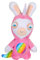 LAPINS CRETINS Peluche Licorne Lapicorne Sonore Rose - 18 cm