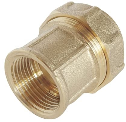 SOMATHERM FOR YOU, Raccord laiton droit à serrage extérieur pour tube PE Ø32 mm - Femelle 1 - Étanchéité optimale - Pression 20 bars - Température +5°C à +80°C - Normé ACS