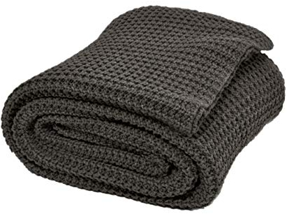 nielsen HOME Wohndecke Alen grob gestrickt, 150x200 cm, Antik Grau, 100% Baumwolle, Strick, Grobstrick, Ökotex, Strickdecke, gemütliche modische Elegante Decke