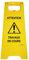 AUA SIGNALETIQUE - Chevalet de signalisation travaux en cours - Poids 1KG en plastique jaune