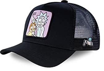 Cap Herren Rick and Morty, Tracker Kappe Herren, Morty, Perfekter Halt, Schwarz, Einheitsgröße
