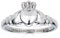 925 Sterling Silber Love Loyalty Friendship graviert Claddagh Ring