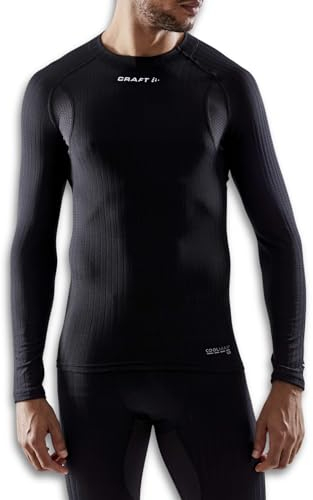 Craft Active Extreme X CN LS Baselayer Herren, M, Schwarz, Activewear für Herren Langarm, Waffelstrick-Design, Temperaturmanagement, für kalte Temperaturen, recyceltes Polyester