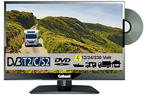 Gelhard GTV1682PVR DVD 16 Zoll Widescreen TV DVB-S2-T2 Full HD 12/24/230 Volt mit PVR-Funktion