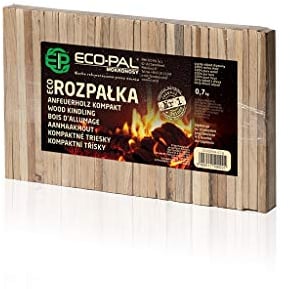 ECO-PAL Anfeuerholz, ökologisches Anzündholz, sauberes und extrem trockenes Ofen- Anmachholz, Holzstücke für verschiedene Arten von Feuerstellen, lange Brenndauer (0,7 kg)