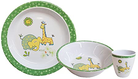3 tlg. Kindergeschirrset, Wildlife