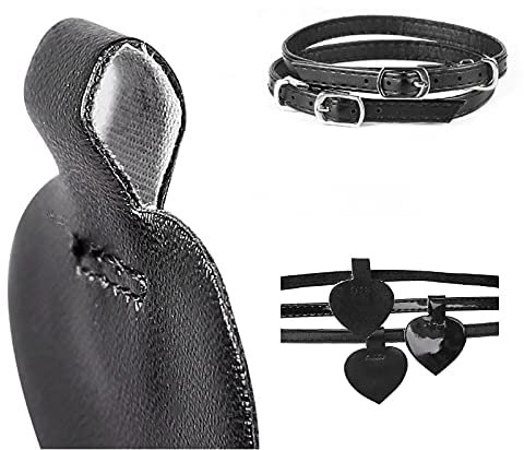 Xiang Ru 2Pcs Lacet Sangle Femme pour Escarpin Chaussure à Talon Bride Cheville Anti-lâche Noir #A PU