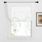 NICETOWN Tie Up Curtain for Small Windows - Pure White Bathroom Linen Curtain Textured Adjustable Roman Shade for Kitchen/Camper RV/Living Room, 42 Wide x 63 Long, 1 Panel