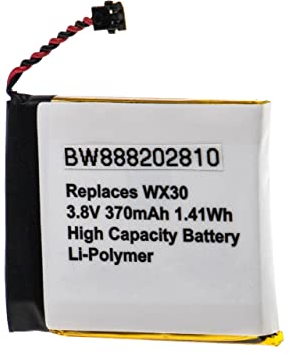 vhbw Batterie Compatible avec Motorola Moto 360 smartwatch Montre connectée Bracelet Fitness (370mAh, 3,8V, Li-polymère)