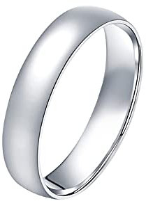 KnBoB Platin 950 Herren Ringe Glatt Elegant Verlobungsringe und Eheringe Gr. 63 (20.1)