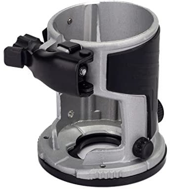 JCB Trimmer Router Base for Use with 18v Router with Aluminium Base, Non-Slip Body Grip, Rack and Pinion Precision Depth Adjustment System, 3 Year Warranty