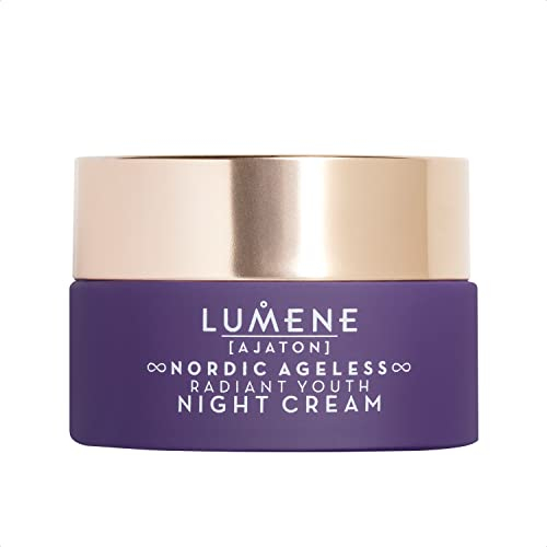 LUMENE Nordic Ageless [AJATON] Radiant Youth Night Cream | Verjüngt und regeneriert die Haut über Nacht | Mit nordischem Birkensaft und Antioxidantien für straffere, jugendlich aussehende Haut | 50 ml