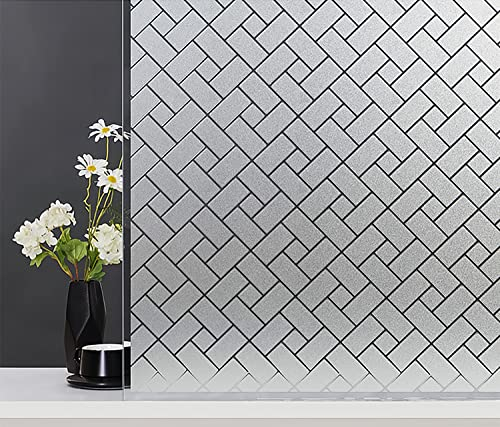 ForenTex Vinilos para Cristales Opaco no Adhesivo Laminas de Decorativo Tiles Translúcido para Ventanas Proteger Su Privacidad (45CM X 100CM)