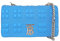BURBERRY LOLA 80523281 Schultertasche und Umhängetasche aus gestepptem Leder, Azzurro