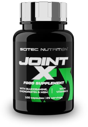 Scitec Nutrition Joint-X - Glucosamin-Chondroitin-Kapseln | Glucosaminsulfat - Chondroitinsulfat, MSM & Gelatine - Vitamin C - Kapselformat - 100 Kapseln