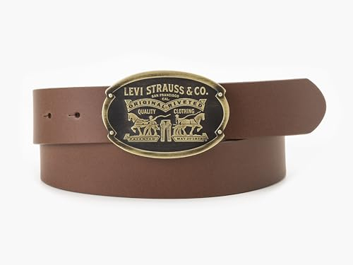 Levi's Herren Billy Plaque Belt, Medium Brown, 105