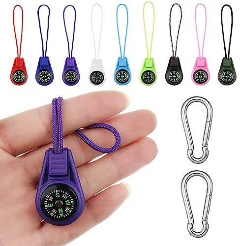 Mini Boussole Boussole Randonnée Boussole Pouce Poche Boussole Boussole de Navigation Boussole D'Orientation Boussole Enfant Pendentif Boussole Boussole Survie Porte Clef Boussole avec 2 Mousqueton