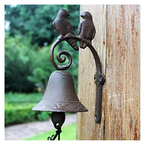 AVLUZ Gusseisen-Vogel-Türklingel, rustikale hängende Türklingel im Vintage-Stil, Abendessen-Türklingel im antiken Stil, dekorativ for den Innen- und Außenbereich, den Garten und den Hof