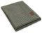 KNIT FACTORY - Uni Gestrickte Decke XL - Wohndecke - Kuscheldecke - Gestrickte Sofadecke - Plaid aus Wolle - Wolldecke - Urban Green - 195x225 cm