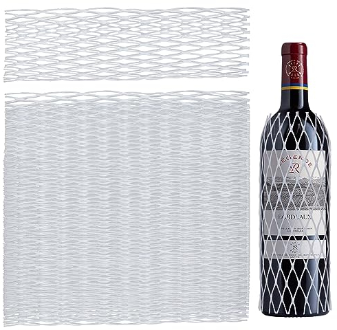 RUNYU® 50 PCS Fundas Protectoras para Botellas de Vino para Botellas de Licor, Blanco, Maletín