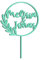 Cake Topper personalisiert mit Namen - Naturholz Dekoaccessoire Kuchen Torte, Material: Birke Multiplex (Birke Multiplex-mint)