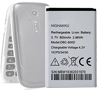 HIGHAKKU Replacement Battery DBP-800B DBP-800A DBC-800D Compatible with Doro 5030, Doro 6520, Doro 6050, Doro 6526, Doro 6030, Doro 6620, Doro 5516, Doro 6530, Doro 6051, Doro 6531 Doro1350 EU