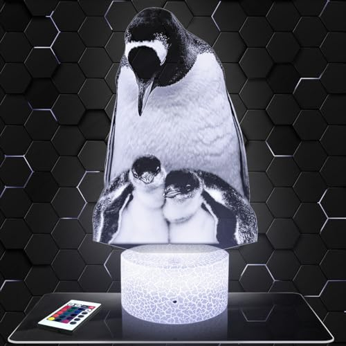 Nachttischlampe Pinguin Deko Tier Vogel. Geschenkidee Mann Frau Objekt Nachtlicht Erwachsene Zimmer