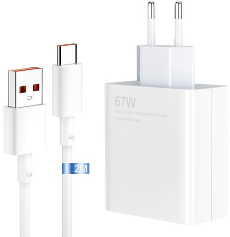 67W Xiaomi Chargeur Fast Wall Charger Quick Charge pour Xiaomi 14 13 12 12t 12s Pro Lite Redmi Note K60 K50 11 11s 12 Pro Plus Poco F5 X5 F4 X4 GT Black Shark 4 5 Pro 2M 6A Type C Cable Mi Turbo pour