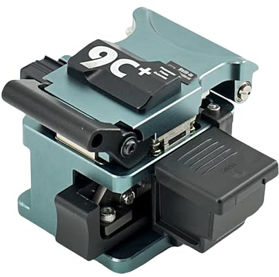 QIIRUN 9C+ Mannaia per fibra ottica con lama a rotazione automatica Funzionamento con una sola mano, Taglierina Fibra Ottica con materiale di alluminio 24 punti di taglio 48000 volte di taglio