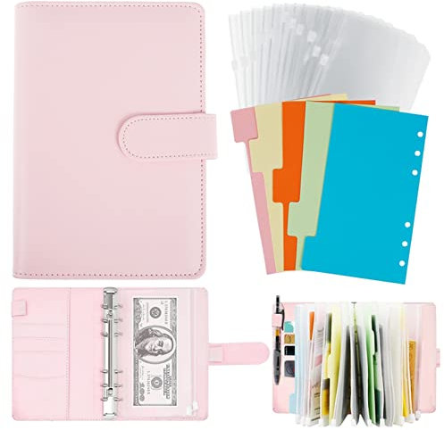 Raccoglitore Documenti A6 Cash Budget Binder Portatile multi-funzione Binder-Floaf Leaf Notebook Binder 6-Ring Cash Buste Binder System for ufficio scolastico Raccoglitore Ad Anelli (Size : Australia