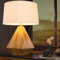 Riess Ambiente Massivholz Tischlampe DIAMOND 65cm Teak natur weiß modern handmade Nachttischlampe Lampe Beistelllampe Dekolampe abstrakte Lampe Wohnzimmerlampe