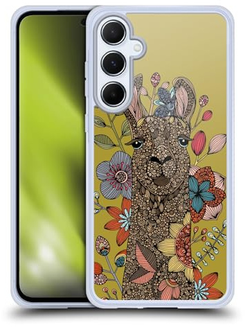 Head Case Designs Offizielle Valentina Lama Tiere Und Blumiges Gel Handyhülle Hülle [Militärischer Schutzgrad] Kompatibel mit Samsung Galaxy A55 5G