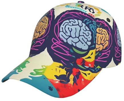 KVHSVEGO Left and Right Brain Advantage Verstellbare Dad-Mütze, Baseballkappe für Männer und Frauen, zum Laufen im Freien