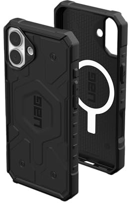 URBAN ARMOR GEAR UAG Designed for iPhone 16 Plus Case 6.7 Pathfinder - Compatible with MagSafe Charging Rugged Shockproof Anti-Slip Military Grade Protective Cover, Black